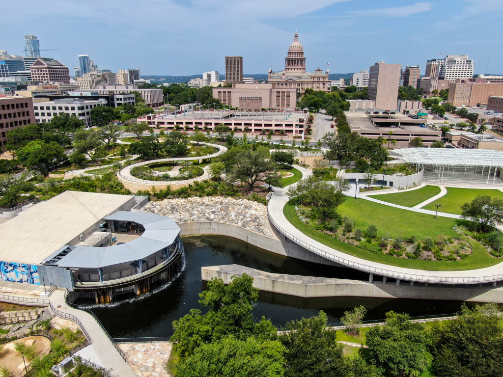 Birds eye view of Waterloo Park