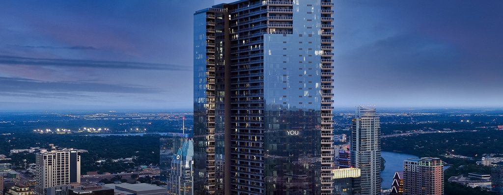 Exterior view of Residences at 6G in downtown Austin