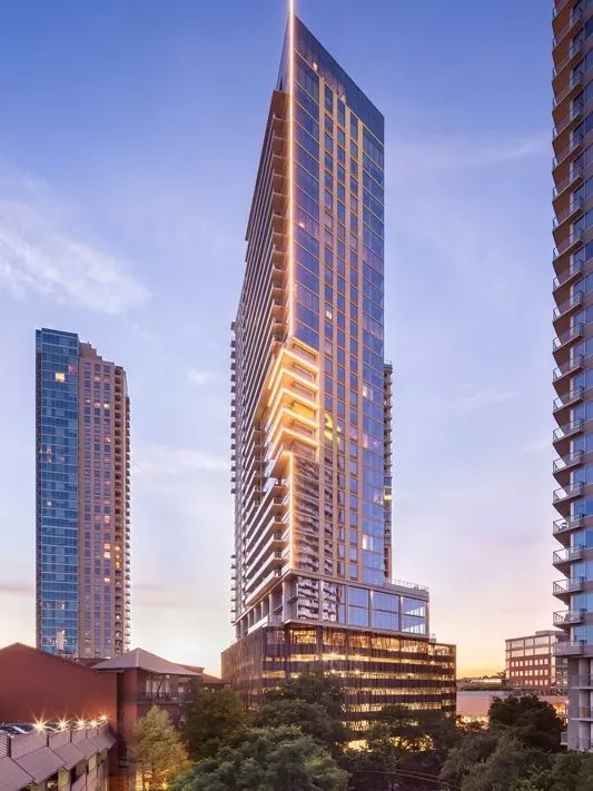 Exterior view of The Bowie in downtown Austin