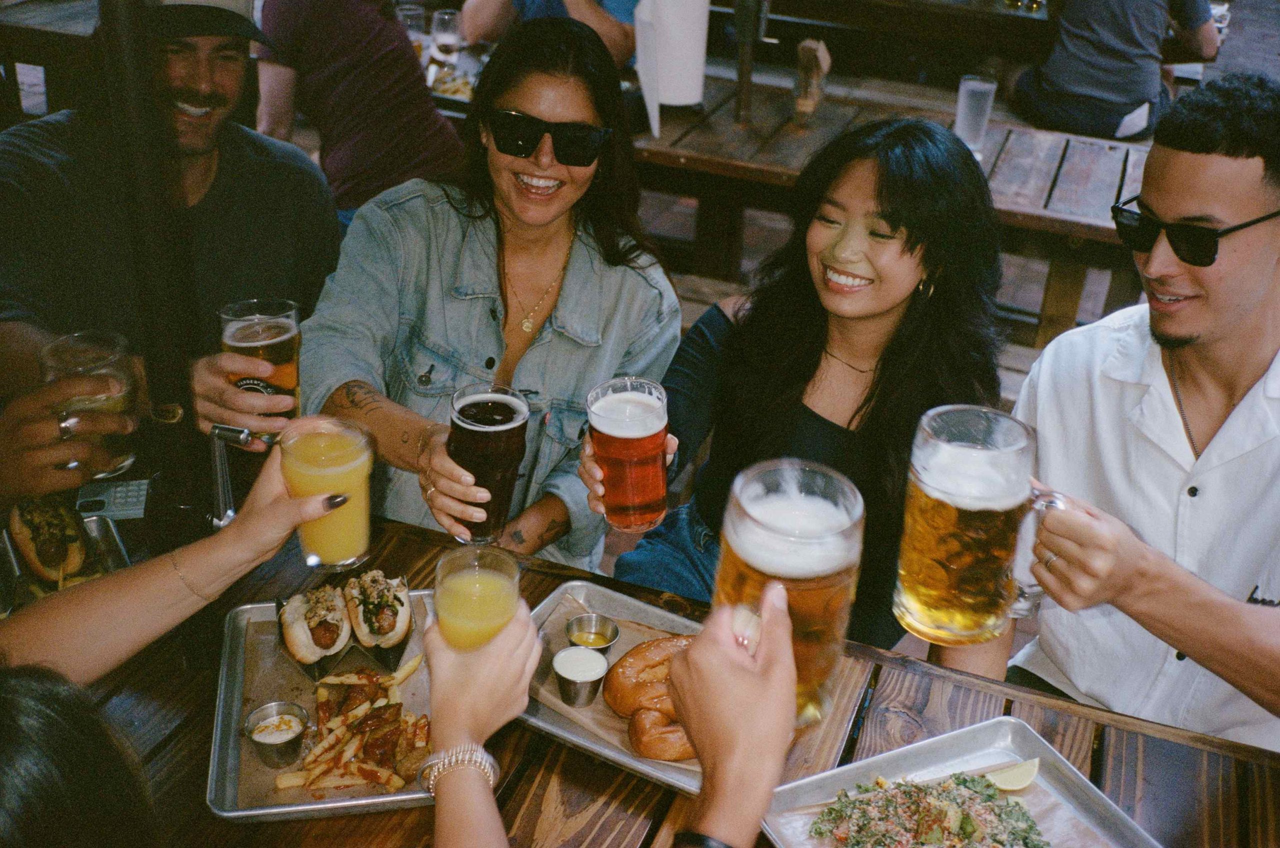 Group of friends at bangers Austin.