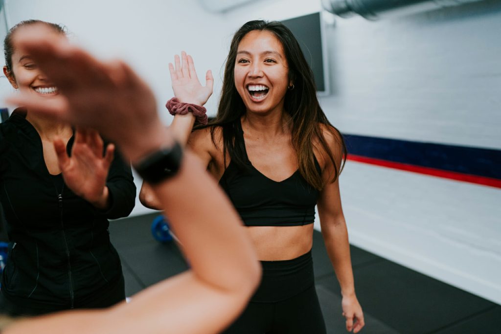 Women training at F45 gym in Downtown Austin