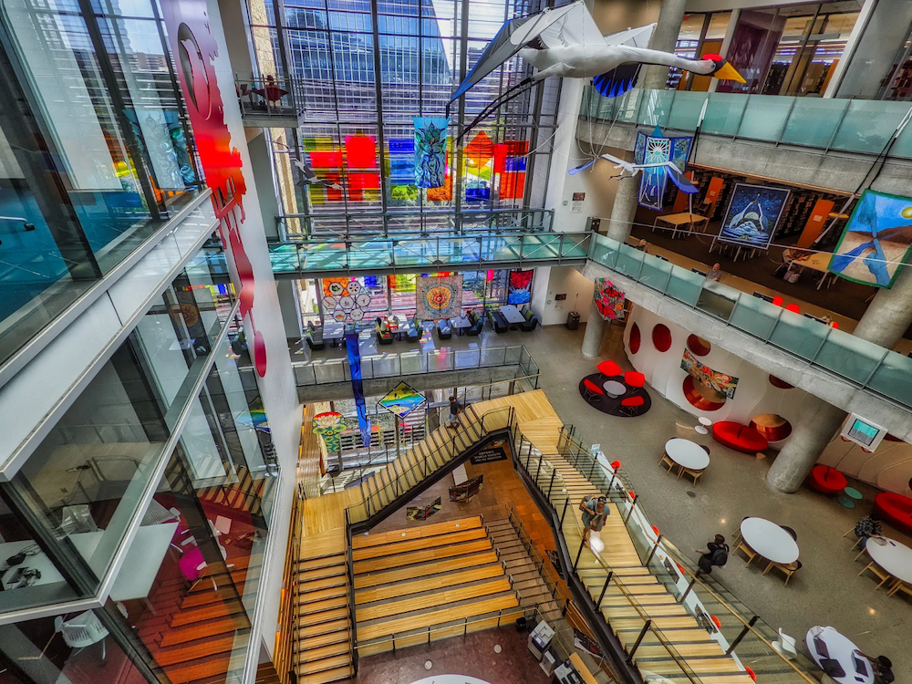 Austin Central Library, featured as one of the best places to work remotely near downtown Austin