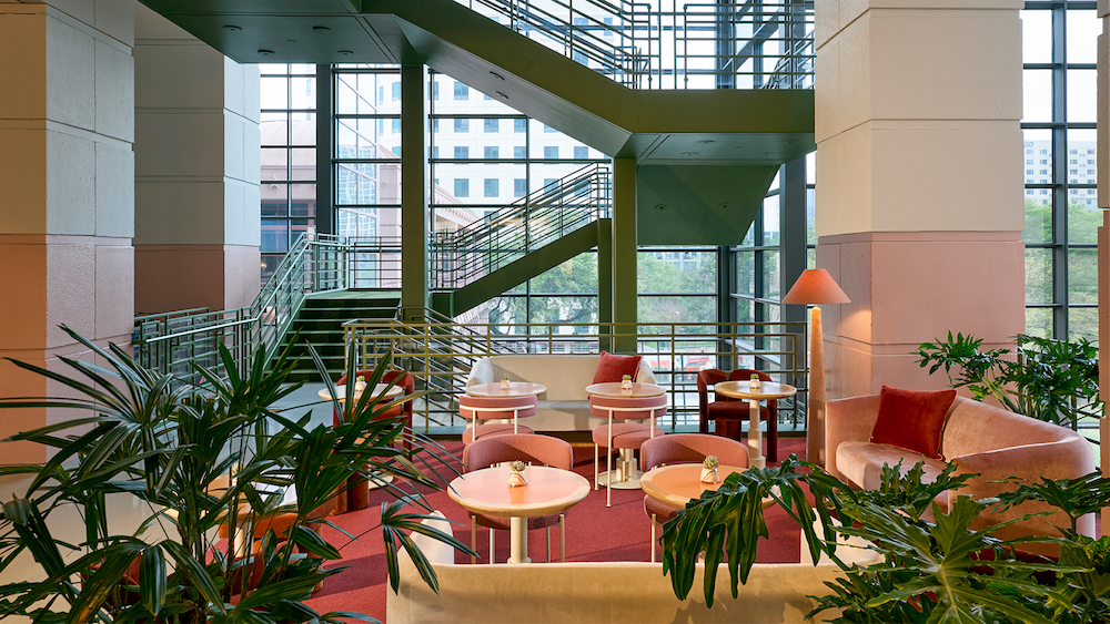 Morningbird coffee in the Marriott, one of the best places to work remotely in downtown Austin