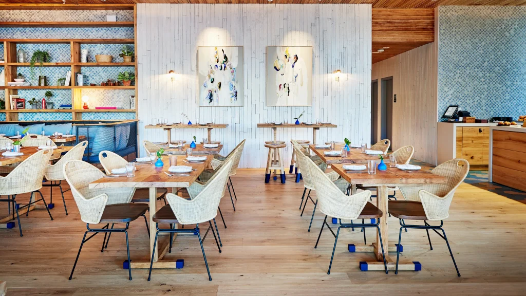  Interior image of Café No Sé, a café known as one of the best brunch spots in Downtown Austin, Texas.
