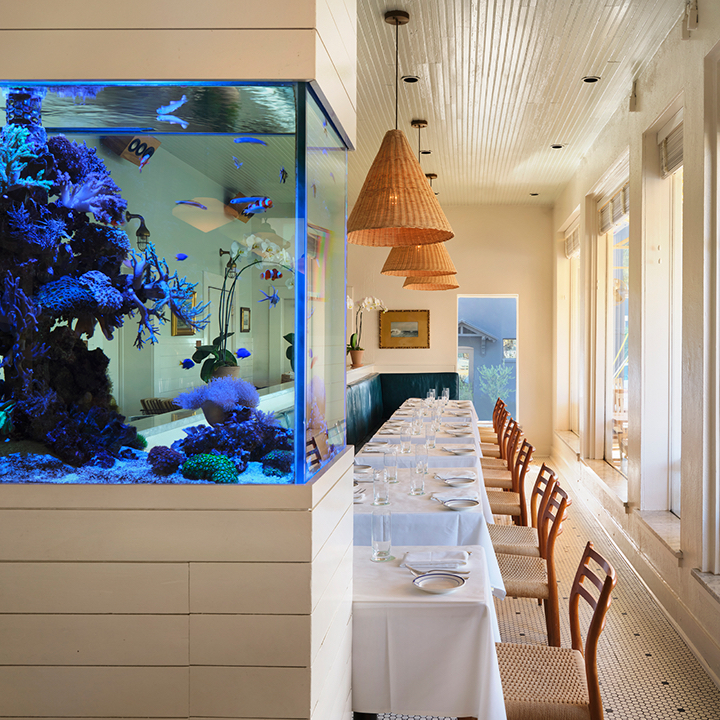 An interior image of Clark’s Oyster Bar, a restaurant popularly known as one of the best brunch spots in Downtown Austin, Texas.
