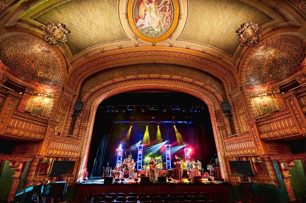 Interior of historic Paramount Theatre, known as one of the best live music venues downtown Austin, Texas. 