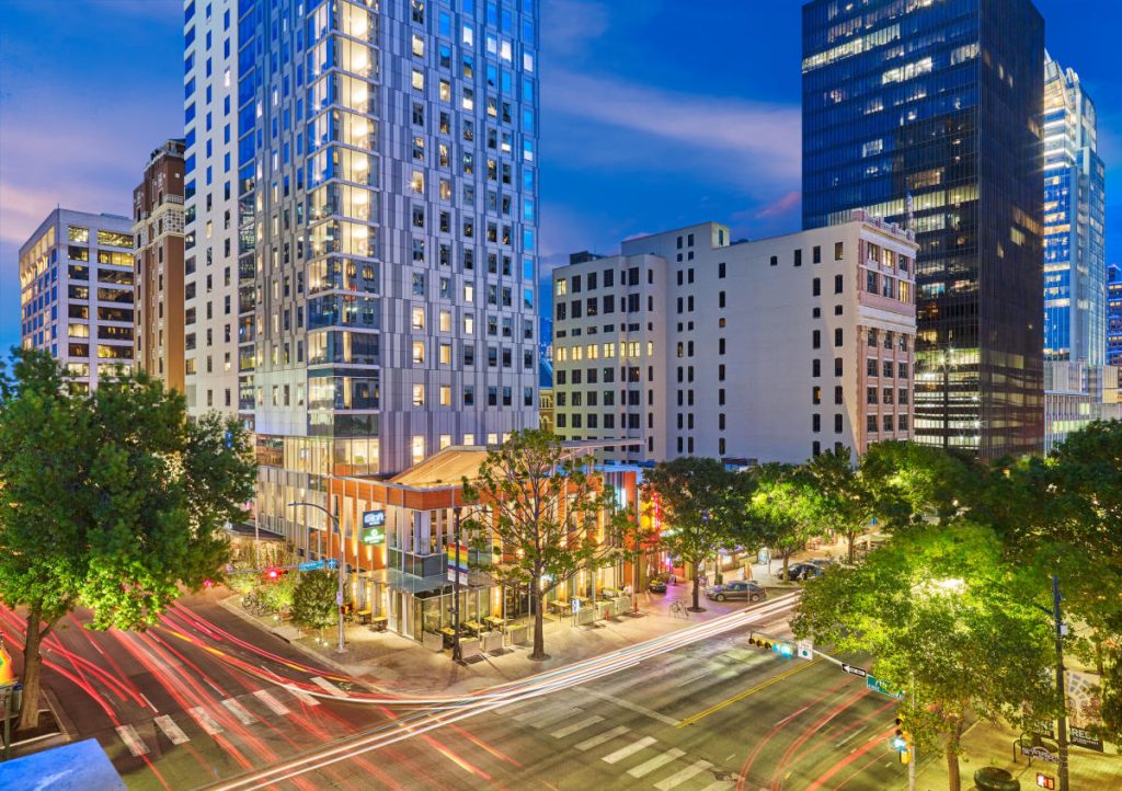 Aloft Hotel on Congress Avenue, one of the best hotels in downtown Austin for walkability.