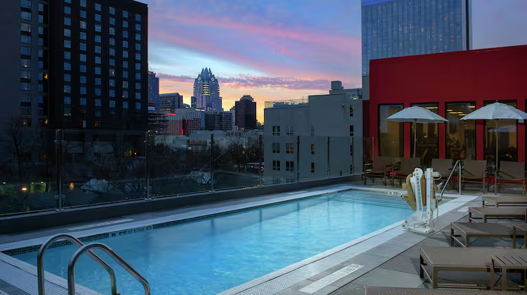 Homewood Suites, one of the best hotels in downtown Austin with spacious, extended-stay suites.