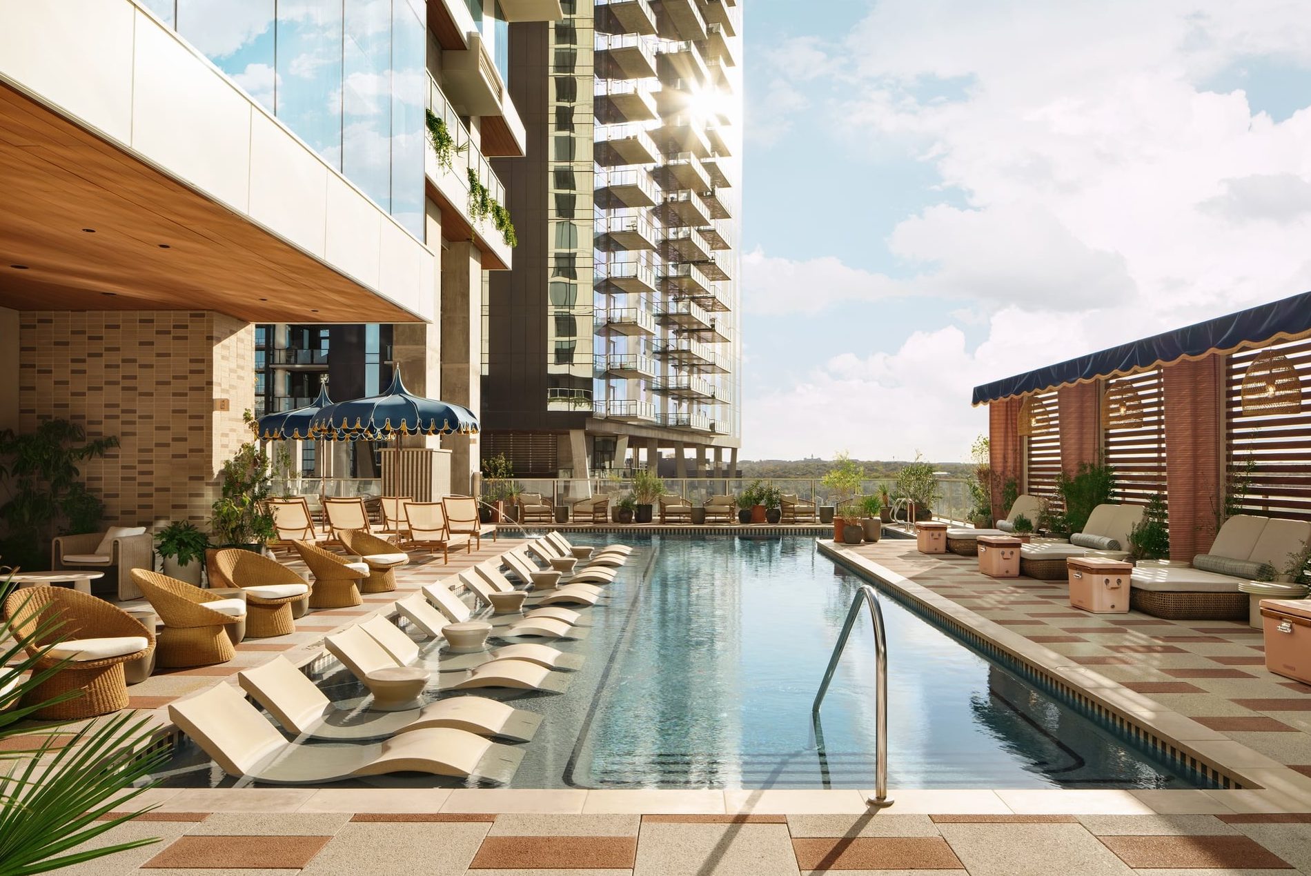 Level 12 pool deck at Paseo ATX
