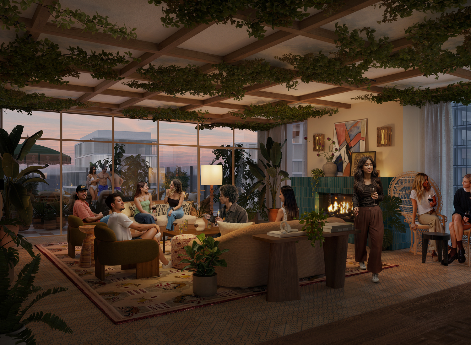Rendering of Paseo Cielo Clubroom 2.