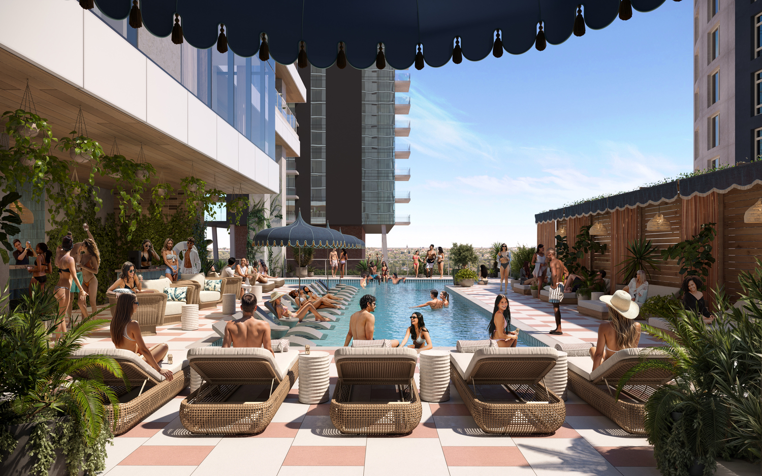 Rendering of Paseo's Level 12 Pool.