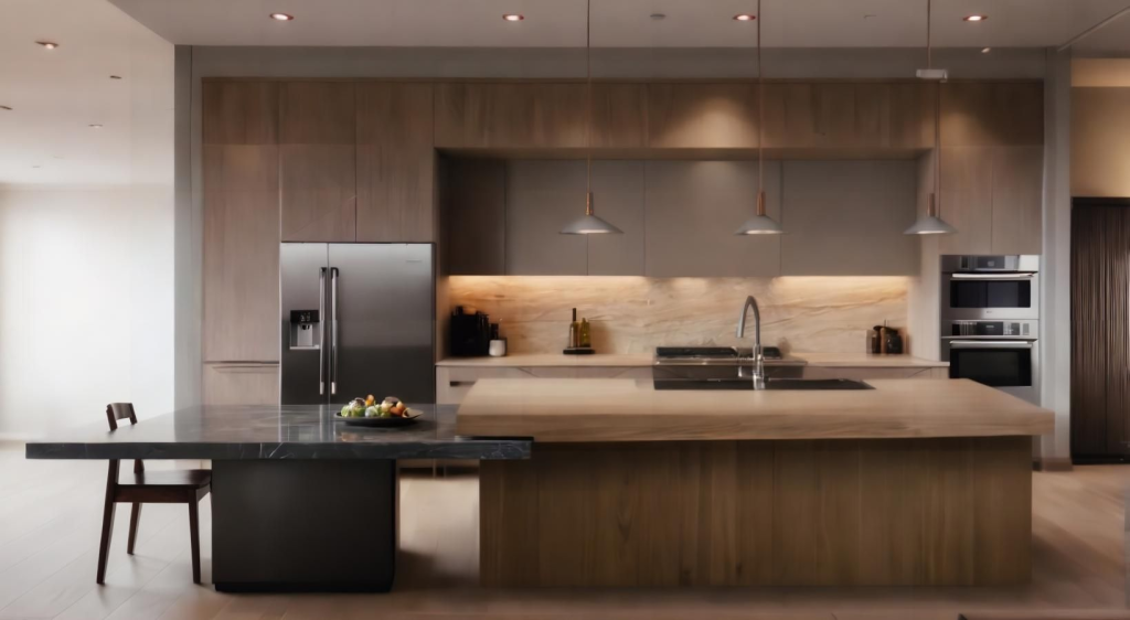 A rendering of The Travis’ kitchen.